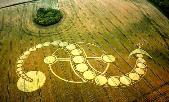 Inverted S Crop Circle West Woodhay Down, Wiltshire 29th July 2011